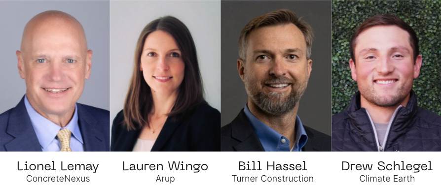 Speakers for April's future of concrete webinar series